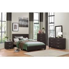 A zillion things home · fast & free shipping · something for everyone Lorenzi Upholstered Platform Bedroom Set Dark Brown By Homelegance Furniturepick