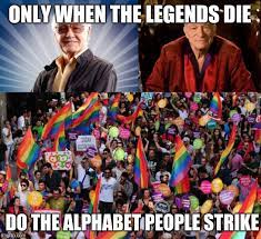 Why on earth would someone ever want to create a meme? Image Tagged In Lgbt Hugh Hefner Stan Lee Imgflip