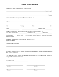 A rental agreement provides for a tenancy of a short period (often 30 days) that is automatically. Extension Of Lease Agreement Free Download
