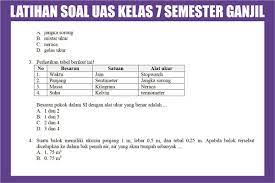 Soal uas ipa kelas 7 semester 1. Kumpulan Soal Latihan Uas Kelas 7 Smp Mts Semester 1 Ganjil