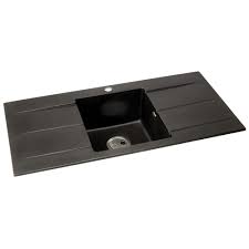 When you're looking for durability, style, and convenience in a kitchen sink, you really can't go wrong with granite. Abode Zero 1 0 Bowl Black Granite Kitchen Sink Waste Aw3008