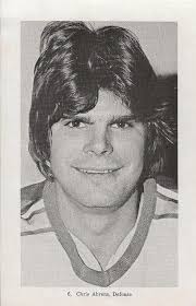 1976-77 NEW HAVEN NIGHTHAWKS 5 1/2 X 8 1/2 PHOTO, CHRIS AHRENS