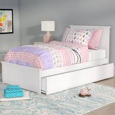Benites Platform Bed With Trundle Trundle Bed White Bed Frame Bed With Drawers