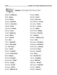 50 State Capitals Worksheet With Detailed Answer Key State Capitals Worksheet Worksheets Homework Assignments