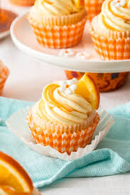 orange cupcakes with the creamiest