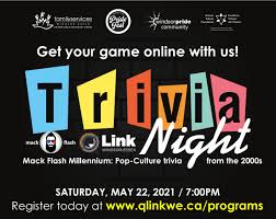 Oct 22, 2021 · learn new facts and trivia about computers with these amazing online computer quizzes. Windsor Pride Community Join Us For Free Online Trivia Night This Saturday May 22 2021 At 7 00pm 100 Questions About Music Movies Tv And Other Cultural Phenomena Of The Last 20