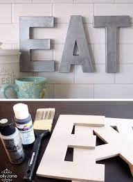 Anthro Inspired Faux Zinc Letters Click Pic For 28 Diy Kitchen Decorating Ideas On A Budget Diy Home Diy Home Decor Easy Home Decor Decorating On A Budget