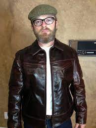 Customer Gallery Aero Leather Clothing Scotland In 2021 Winter Outfits Men Brown Leather Jacket Men Leather Jacket