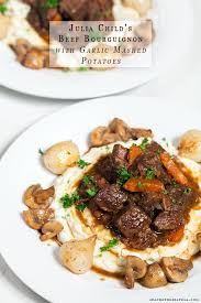 Julia S Beef Bourguignon And Garlic Mashed Potatoes Spachethespatula Com Recipe Beef Bourguignon Food Recipes