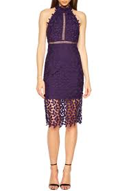 Gemma Halter Lace Sheath Dress Main Color Dark Purple Dresses Lace Sheath Dress Purple Cocktail Dress