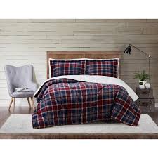 Cover and home garden online eddie bauer a cool. Truly Soft Cuddle Warmth Printed Plaid Blue And Red Twin Xl Comforter Set Cs3142brtx 1500 The Home Depot