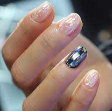 Undefined Glass Nails Nails Inspiration Foil Nails