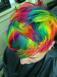 This Is A Real Dye Job And If You Re Into My Little Pony Friendship Is Magic Then It S Rainbowdash Style Tie Dye Hair Rainbow Hair Color Hair Styles
