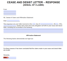 Demand letters are legal documents sent between two parties when a wrong. Free Cease And Desist Response Letters Templates And Samples Word Pdf Eforms