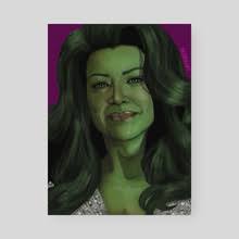 sensational jennifer , an art card by Charlie 'Neo' Perks