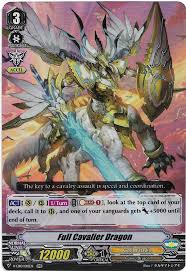 Full Cavalier Dragon Is A Member Of The Gold Paladins V Series In Cardfight Vanguard Its Skill Superior Calls An In 2020 Cardfight Vanguard Cards Cool Cards Cards