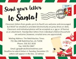Emil santa is on facebook. Santa Letter 3 5 Indd Natchitoches Times