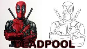 Hey if this tutorial video gets enough views and likes, i might just do another tutorial for deadpool (movie version). Deadpool Drawing Easy Sketch How To Draw Deadpool Character Step By Step Youtube