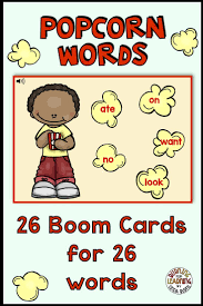 Popcorn Sight Words Boom Cards Sight Words Kindergarten Learning Sight Words Sight Words