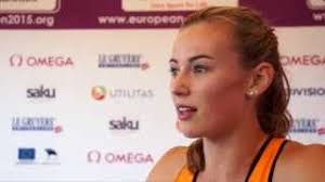 Nadine Visser (NED) after winning Bronze in the 100mH