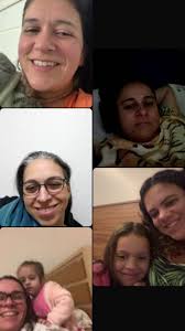 “Tem amor que nem o Wi-Fi fraco derruba., A gente se junta em chamada, cada  uma no seu canto, mas o coração no mesmo lugar., Rola risada, criança  invadindo o vídeo, conversa atravessada e aquela ...