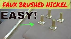 Faux Brushed Satin Nickel With Spray Paint Youtube