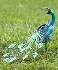 Plow Hearth Blue Peacock Garden Stake Zulily Garden Stakes Peacock Peacock Blue