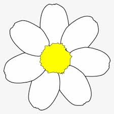 To begin, draw a flower stalk with leaves. Daisy Clipart Flower Outline 7 Petal Flower Template Free Transparent Clipart Clipartkey