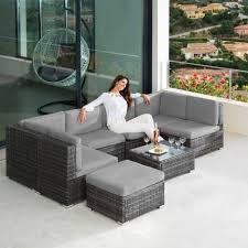 Rattan Lounge Venedig Schwarz Rattan Gartenmobel Gartenmobel Sets Polyrattan