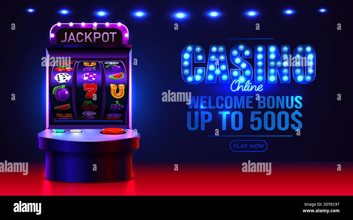 Casino lights slot machine Stock Vector Images - Alamy