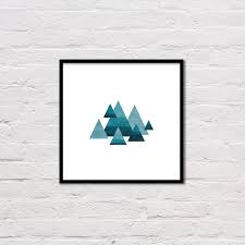 Watercolor Geo Mountains Print 24 Digital Download Triangles Watercolor Art Geometric Prints Printa Watercolor Wall Art Abstract Wall Art Mountain Print