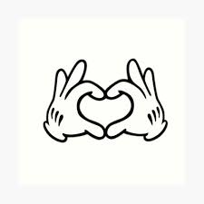 Mickey mouse is a funny animal cartoon character created by walt disney and ub iwerks at the walt disney studios in 1928. Mickey Mouse Hands Wall Art Redbubble