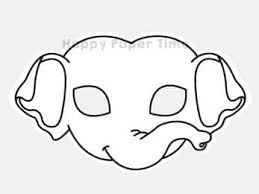 Baby elephant animal masks for kids mask for kids. Elephant Mask Printable Paper Template Kids Crafts Happy Paper Time