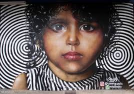 Giant Giraffe mural in Buenos Aires by Segatori