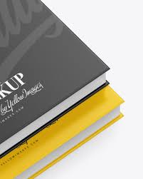 2 Hardcover Book W Matte Cover Mockup In Stationery Mockups On Yellow Images Object Mockups