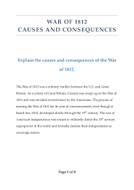 doc war of 1812 causes and consequences ramita