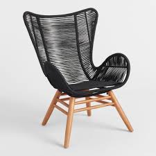Black Nautical Rope Rapallo Outdoor Patio Butterfly Chair By World Market Outdoor Chairs Teak Patio Furniture Outdoor Furniture