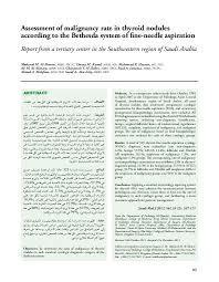 Nci thyroid fna state of the science conference. Pdf Assessment Of Malignancy Rate In Thyroid Nodules According To The Bethesda System Of Fine Needle Aspiration Report From A Tertiary Center In The Southwestern Region Of Saudi Arabia Mubarak Al Shraim And