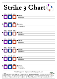 strike 3 chart kids behavior home behavior charts