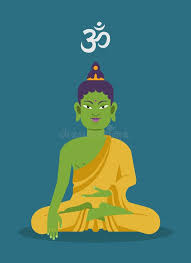 Buda lisa ilustração do vetor. Ilustração de silhueta