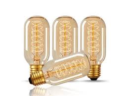 T45 40w Vintage Antique Light Bulbs Warm White E26 Edison Tubular Style Bulb Clear Glass 110 130 Volts Filament Light Bulbs For Home Light Fixtures Decorative Dimmable 4 Pack Newegg Com