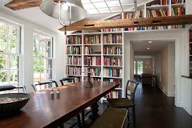 What makes them similar to each other is that each one has bookshelves on the sides. 25 Dining Rooms And Library Combinations Ideas Inspirations