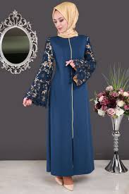 Kollari Gupurlu Ferace Asm2025 S Indigo Indigo Elbiseler Kiyafet