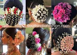 Totally recommended among indian bun hairstyles for long hair. Indian Wedding Bun Hairstyle With Flowers And Gajra