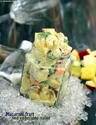 Macaroni Fruit And Vegetable Salad Recipe Vegetable Salad Vegetable Salad Recipes Indian Food Recipes