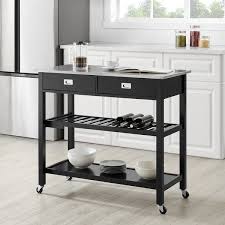 With a footprint of 4 feet x 2 feet, it's large enough to use as a kitchen island. Chloe Stainless Steel Top Kitchen Island Cart 37 H X 42 W X 20 D On Sale Overstock 31104176