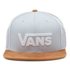 Drop V Ii Snapback Hat Grey Vans Vans Logo Snapback Caps Snapback