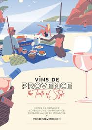 Vins De Provence Le Gout Du Style Pour Boire La Vie En Rose Vins De Provence Le Gout Du Vins De Provence Illustration Design Graphique Design D Affiches