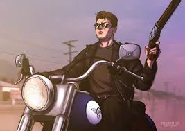 James cameron introduced the first terminator character in the 1984 film the terminator, featuring a single cyborg simply called the terminator or cyberdyne systems model 101, portrayed by arnold schwarzenegger. Mius On Twitter Terminator 2 Theme Intensifies This Terminator Au Hit Me Hard And My Friend On Tumblr Just Fed Me More T2 Feels I Need Connor Doing The Epic Shotgun Twirl