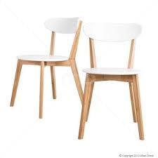 Set Of 2 Oslo Dining Chair White 219 00 Dining Chairs White Dining Chairs Scandi Dining Chair